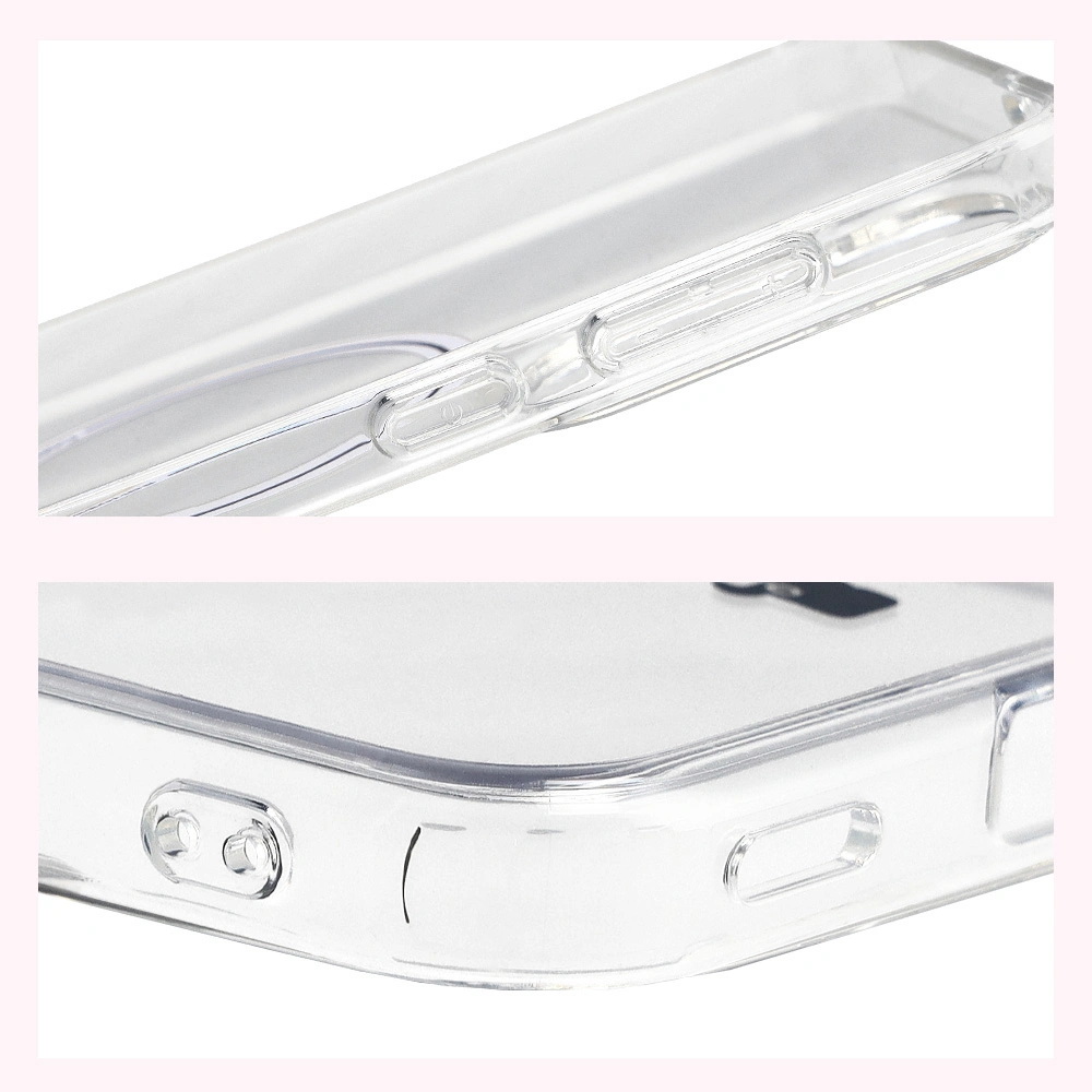 Wzmocnione narożniki i podwyższone ranty ekranu w etui Bizon Case CrystalO do Samsung Galaxy S25 FE